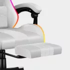 Huzaro Force 4.7 gamer szék, fehér RGB led világítással