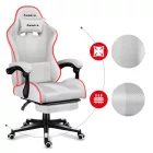Huzaro Force 4.7 gamer szék, fehér RGB led világítással