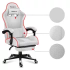 Huzaro Force 4.7 gamer szék, fehér RGB led világítással