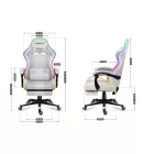 Huzaro Force 4.7 gamer szék, fehér RGB led világítással