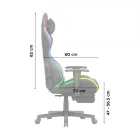 Huzaro Force 5.7 gamer szék, fekete RGB LED 