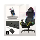 Huzaro Force 5.7 gamer szék, fekete RGB LED 