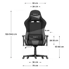 Huzaro Force 6.2 gamer szék, carbon black, szürke