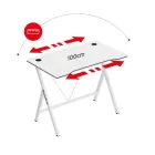 Huzaro HERO 1.4 gamer asztal, fehér, 100 cm x 50 cm