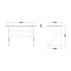 Huzaro HERO 1.6 gamer asztal, fehér, 120 x 60 cm