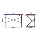 Huzaro HERO 1.7 gamer asztal, fekete RGB, 120 x 60 cm