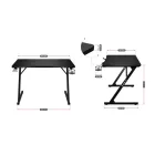 Huzaro HERO 1.8 gamer asztal, fekete, 100 x 60 cm