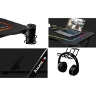 Huzaro HERO 1.8 gamer asztal, fekete, 100 x 60 cm