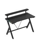Huzaro HERO 1.9 gamer asztal monitorpolccal, fekete RGB, 120 x 60 cm