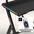Huzaro HERO 1.9 gamer asztal monitorpolccal, fekete RGB, 120 x 60 cm