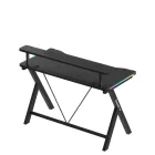 Huzaro HERO 1.9 gamer asztal monitorpolccal, fekete RGB, 120 x 60 cm