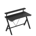 Huzaro HERO 1.9 gamer asztal monitorpolccal, fekete, 120 x 60 cm