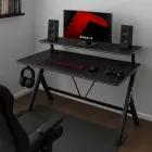 Huzaro HERO 1.9 gamer asztal monitorpolccal, fekete, 120 x 60 cm