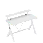 Huzaro HERO 1.9 gamer asztal monitorpolccal, fehér RGB, 120 x 60 cm