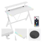 Huzaro HERO 1.9 gamer asztal monitorpolccal, fehér RGB, 120 x 60 cm