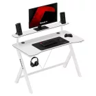 Huzaro HERO 1.9 gamer asztal monitorpolccal, fehér, 120 x 60 cm