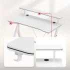Huzaro HERO 1.9 gamer asztal monitorpolccal, fehér, 120 x 60 cm