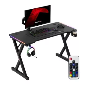 Huzaro HERO 2.3 gamer asztal, fekete RGB, 120 x 60 cm