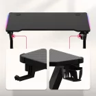 Huzaro HERO 2.3 gamer asztal, fekete RGB, 120 x 60 cm