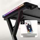 Huzaro HERO 2.3 gamer asztal, fekete RGB, 120 x 60 cm