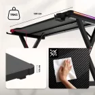 Huzaro HERO 2.3 gamer asztal, fekete RGB, 120 x 60 cm