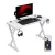 Huzaro HERO 2.3 gamer asztal, fehér RGB, 120 x 60 cm