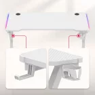 Huzaro HERO 2.3 gamer asztal, fehér RGB, 120 x 60 cm