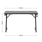 Huzaro HERO 2.5 gamer asztal, fekete, 120 x 60 cm