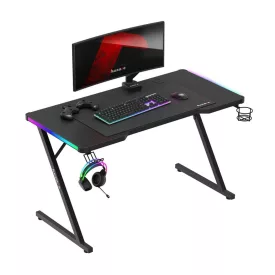 Huzaro HERO 2.5 gamer asztal, fekete RGB, 120 x 60 cm