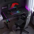 Huzaro HERO 2.5 gamer asztal, fekete RGB, 120 x 60 cm