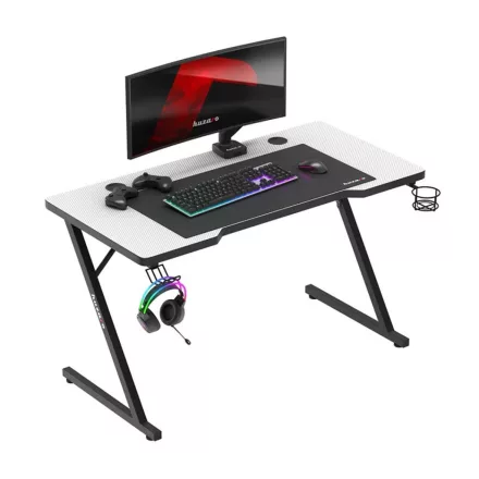 Huzaro HERO 2.5 gamer asztal, fehér, 120 x 60 cm