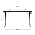 Huzaro HERO 2.5 gamer asztal, fehér, 120 x 60 cm