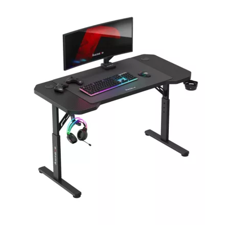 Huzaro HERO 2.6 állítható magasságú gamer asztal, fekete, 120 x 60 cm