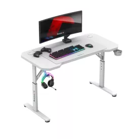   Huzaro HERO 2.6 állítható magasságú gamer asztal, fehér, 120 x 60 cm