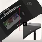 Huzaro HERO 3.6 állítható magasságú gamer asztal, RGB világítással 140 x 60 cm