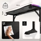 Huzaro HERO 3.6 állítható magasságú gamer asztal, RGB világítással 140 x 60 cm