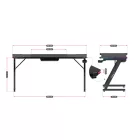 Huzaro HERO 4.8 RGB gamer asztal, 160 x 60 cm