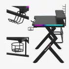 Huzaro HERO 5.0 gamer asztal, RGB, 120 x 60 cm