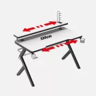 Huzaro HERO 5.0 gamer asztal, fehér, 120 x 60 cm