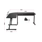 Huzaro HERO 6.0 sarok gamer asztal, 147 x 112 cm