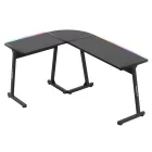 Huzaro HERO 6.0 sarok gamer asztal, 147 x 112 cm, fekete, RGB