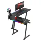 Huzaro HERO 6.0 sarok gamer asztal, 147 x 112 cm, fekete, RGB