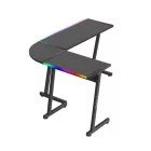 Huzaro HERO 6.0 sarok gamer asztal, 147 x 112 cm, fekete, RGB