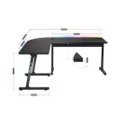 Huzaro HERO 6.0 sarok gamer asztal, 147 x 112 cm, fekete, RGB