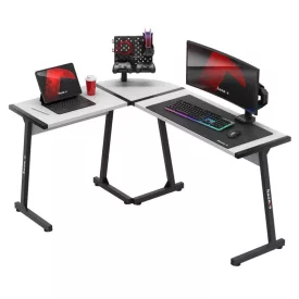 Huzaro HERO 6.0 sarok gamer asztal, 147 x 112 cm, fehér