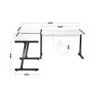 Huzaro HERO 6.0 sarok gamer asztal, 147 x 112 cm, fehér