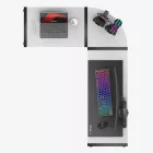 Huzaro HERO 6.0 sarok gamer asztal, 147 x 112 cm, fehér