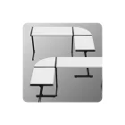 Huzaro HERO 6.0 sarok gamer asztal, 147 x 112 cm, fehér