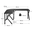 Huzaro HERO 6.3 sarok gamer asztal, 154 x 117 cm