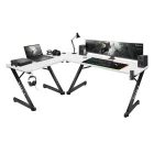 Huzaro HERO 7.0 sarok gamer asztal, 154 x 117 cm, fehér